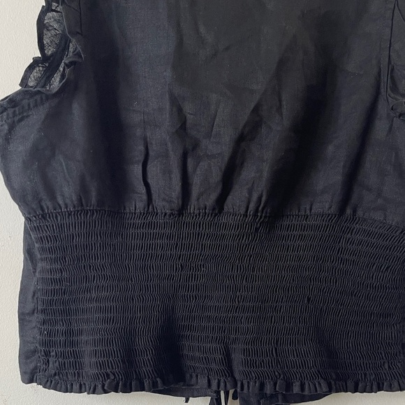 Joie Black Sleeveless Lace-Up Blouse - Picture 9 of 11